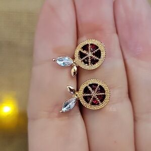 POMEGRANATE APPLE SHIMMER EARRINGS